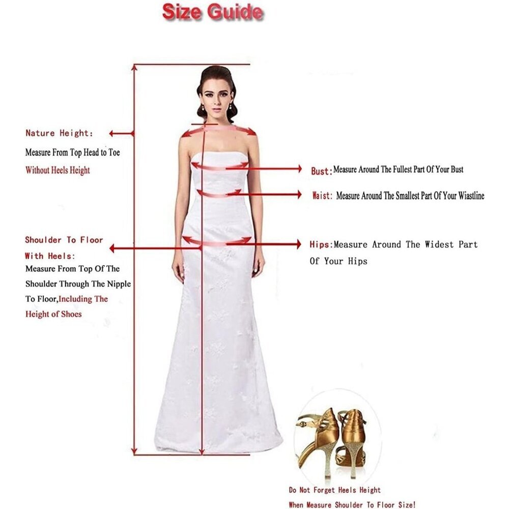 Women's Off-white Lace Double V-neck Sleeveless Imported Evening Wedding Dress - Picture 6 of 6